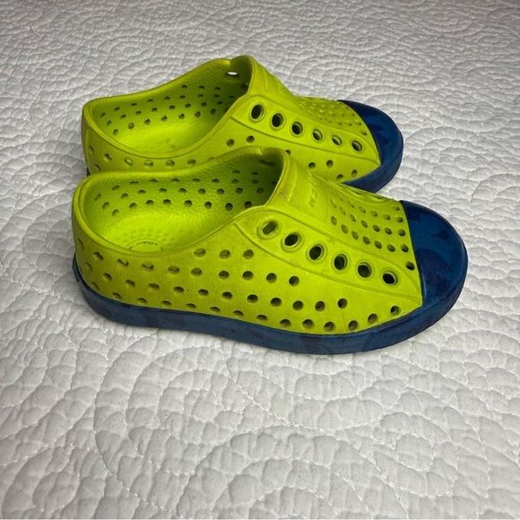 Native Shoes Yellow and Blue Water Shoes with Perforated Design - Picture 6 of 8